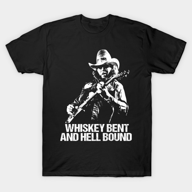 Men Whiskey Bent Outlaw Country Guitarist T-Shirt by Culnaneandreas.Fashion